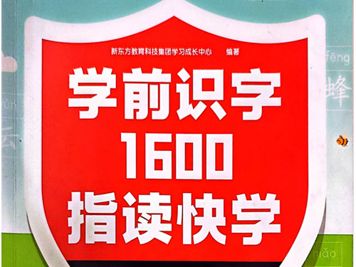 《学前识字1600指读快学》4册全 教材+配套视频 新东方儿童识字启蒙教材